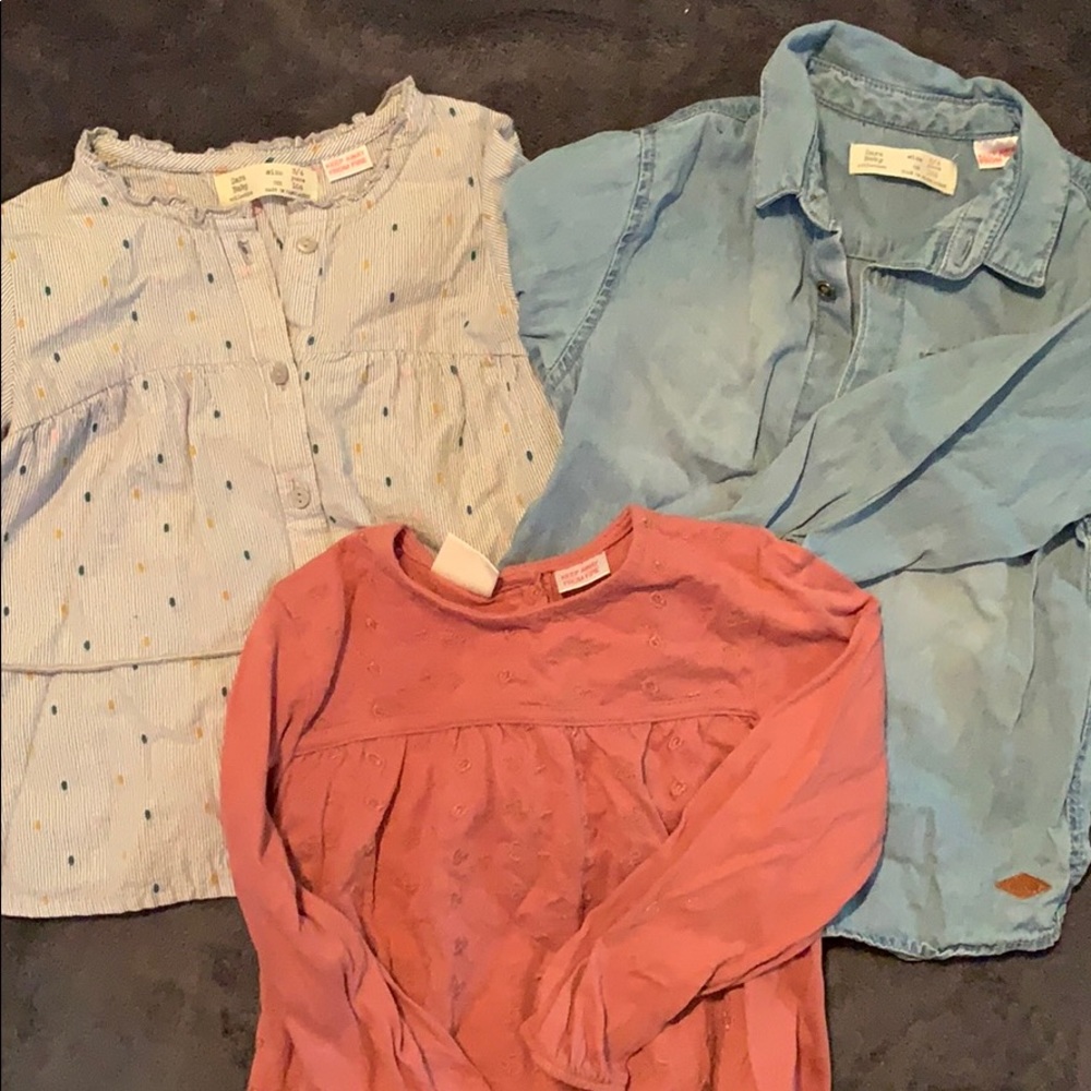 Zara toddler girl shirt bundle